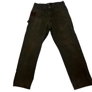 Wrangler 34x34 Riggs Workwear olive brown work utility carpenter cargo pants